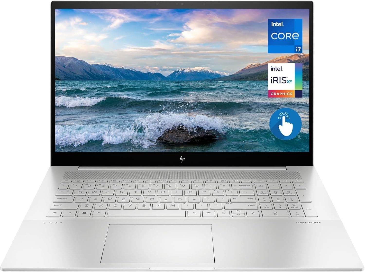 HP Envy Laptop, 17.3" Full HD Touchscreen, 12th Gen Intel Core i7-1260P, 32GB RAM, 2TB PCIe SSD, IR Camera, Backlit Keyboard, HDMI, Wi-Fi 6, Windows 11 Home, Silver