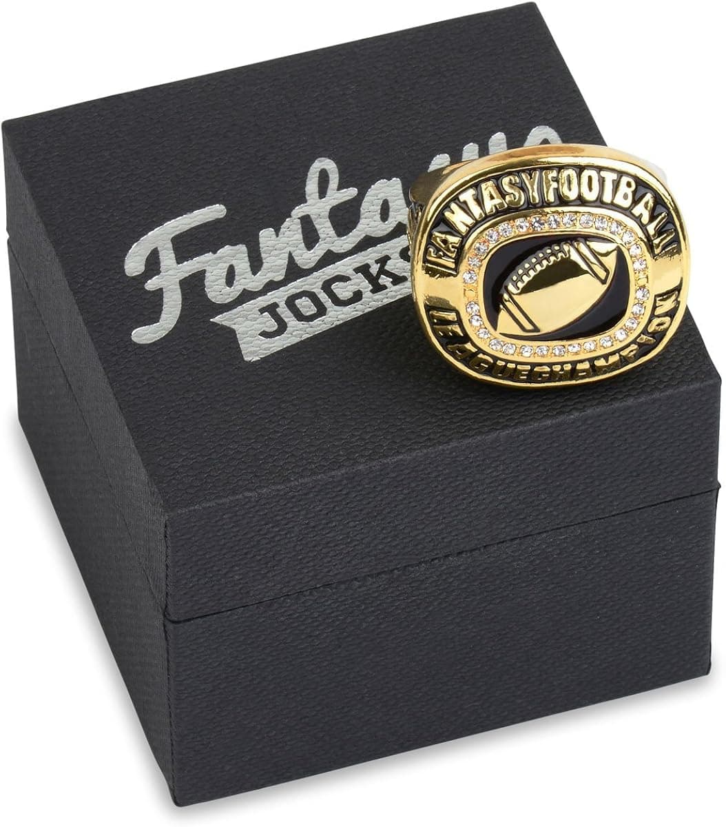 FANTASYJOCKS Fantasy Football Championship Trophy Ring | The Prospect - Gold