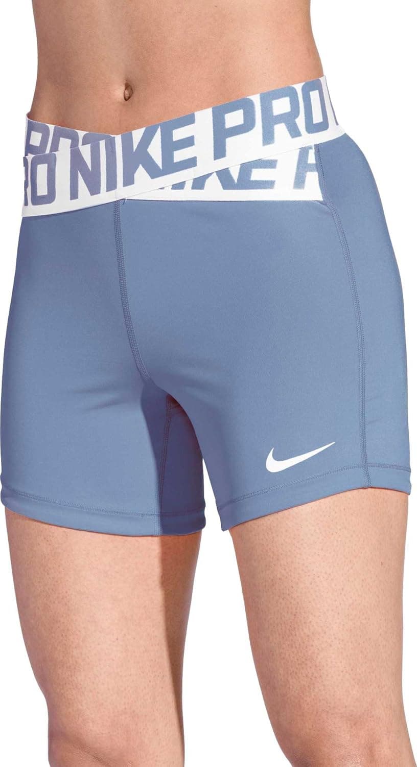NIKE Womens 5 Intertwist Shorts (Royal Tint, Large)