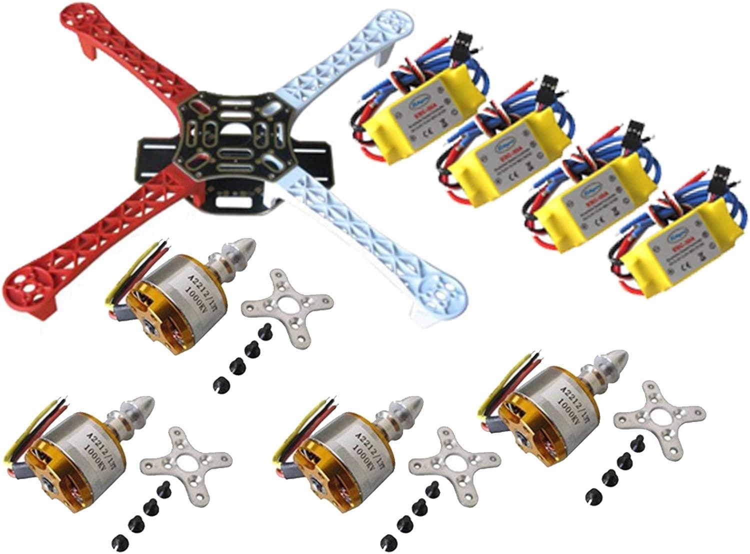 powerday F450 HJ450 4-Axis & 30A Brushless Speed Controller ESC & XXD A2212 1000KV Brushless Motor for DJI Quadcopter Frame Airframe Kit