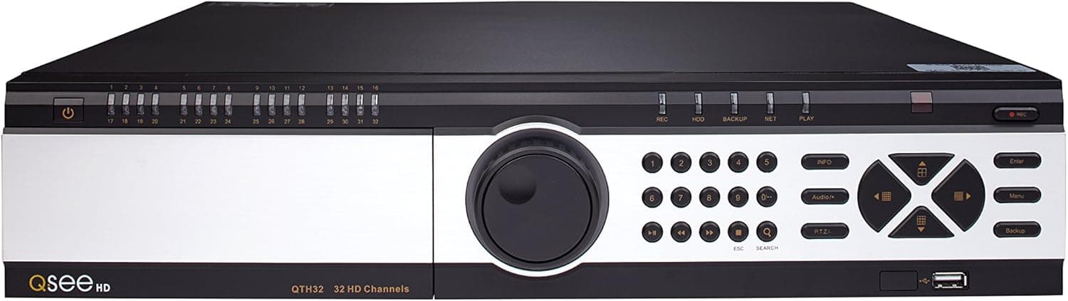 Q-See QTH32-4 32-channel 1080p HD Analog DVR with 4TB Hard Drive, Standalone Surveillance System (Black)
