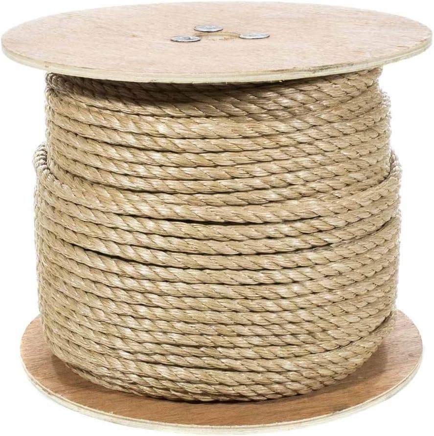 3 Strand Twisted ProManila Polypropylene Rope (1/2 Inch x 100 Feet)