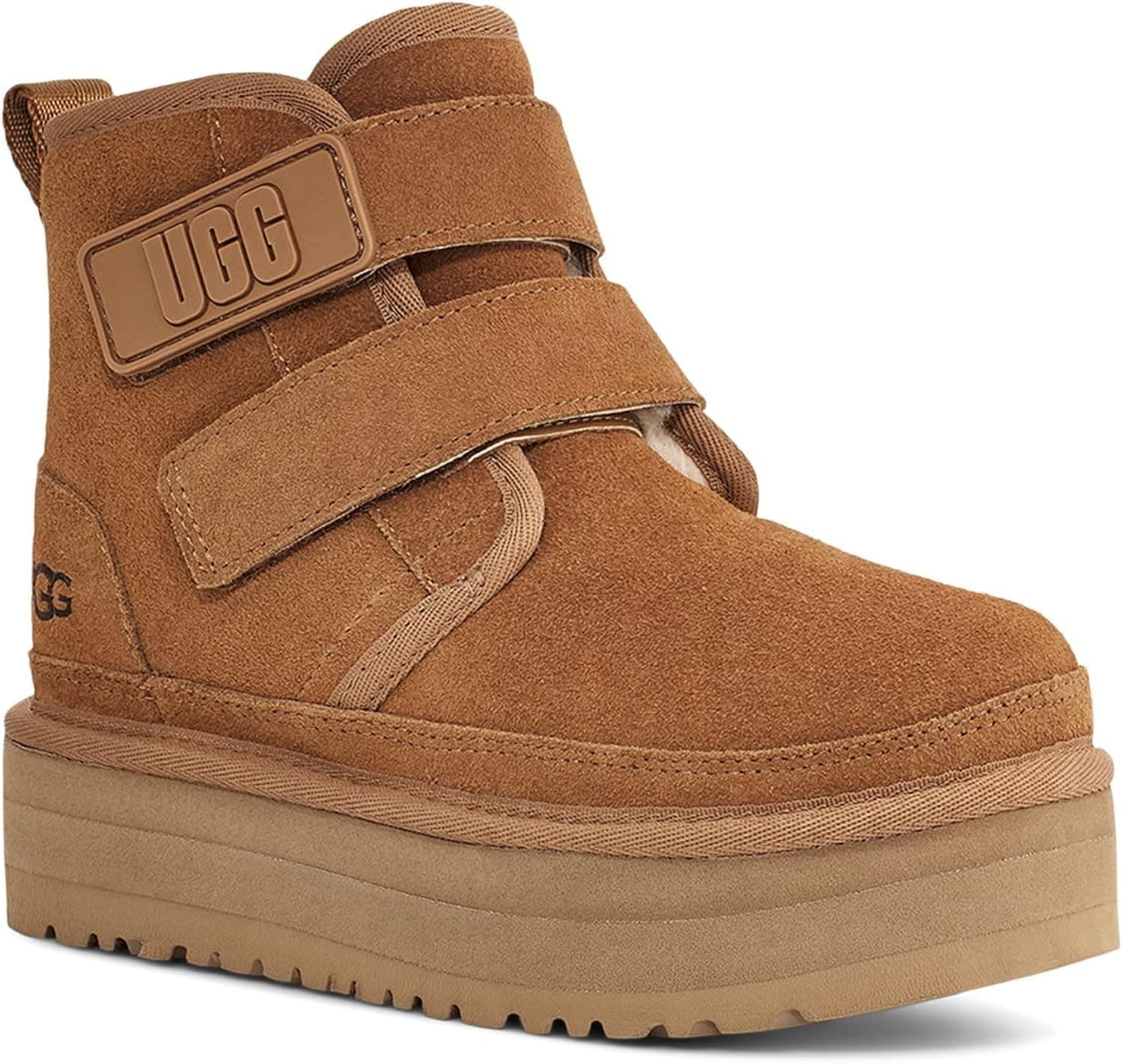 UGG Girls K Neumel Platform Chukka Boot, Chestnut, 6 Big Kid