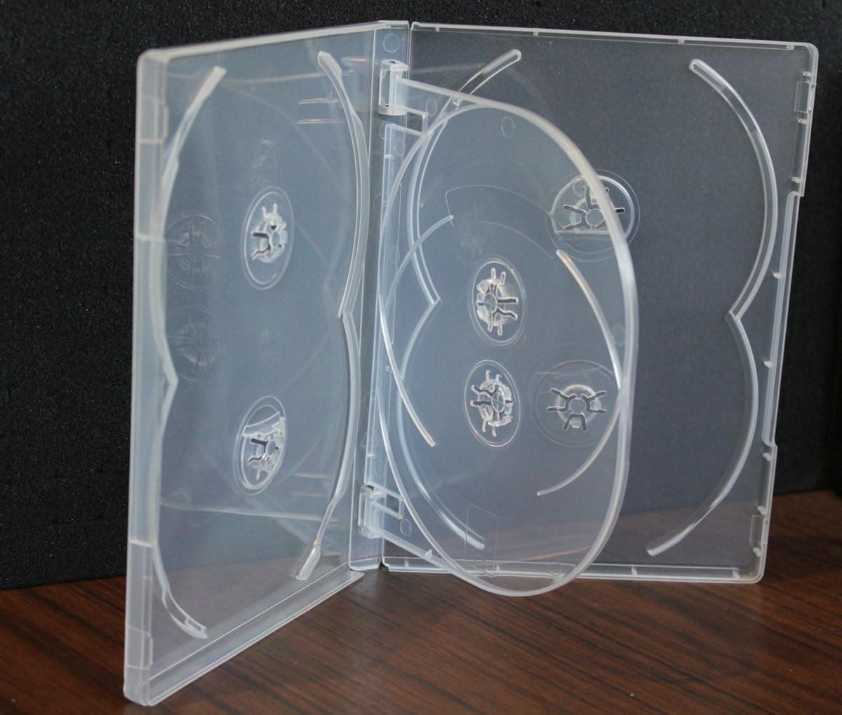New 2 Crystal Clear Standard 6 DVD Case Box 14mm Multi Discs Holder W Flap tray