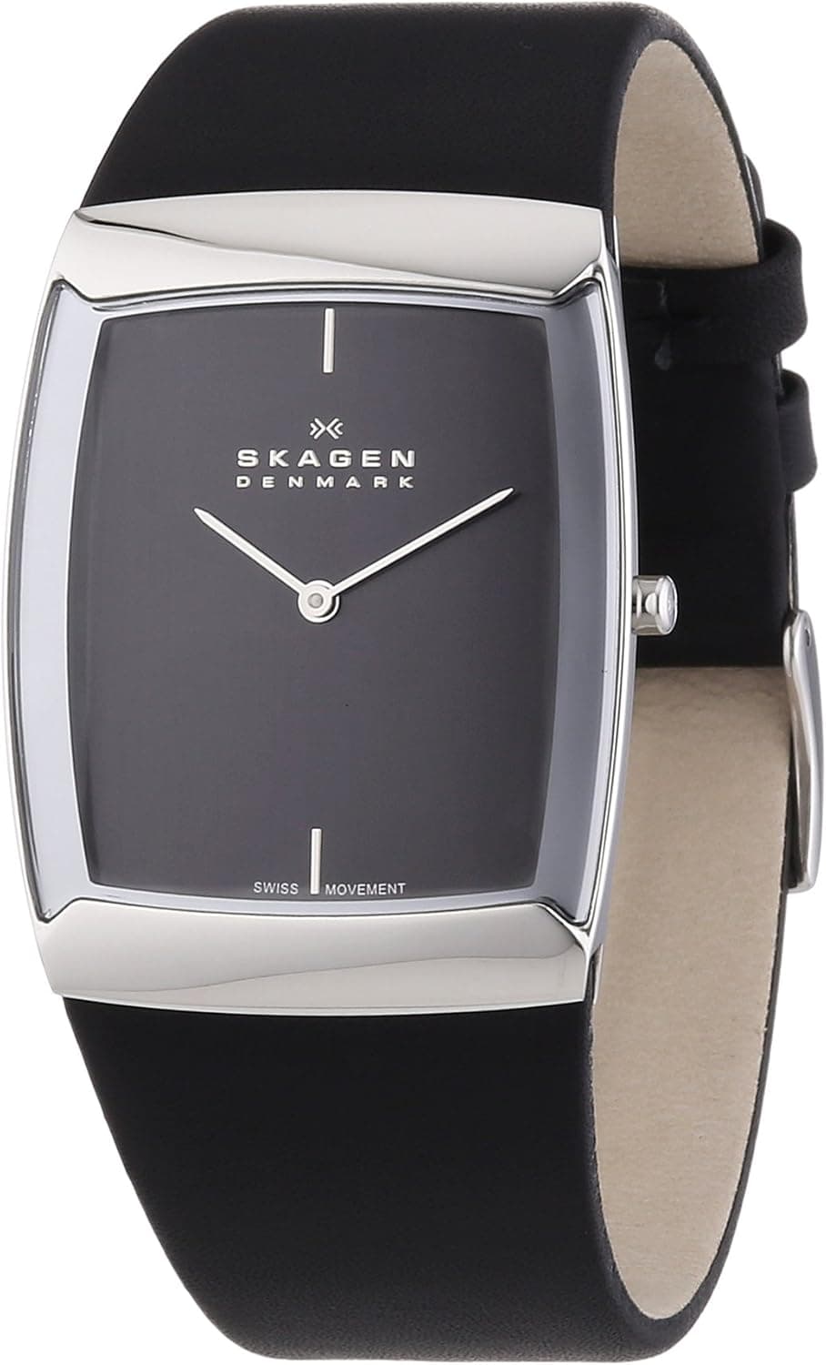 Skagen Men's 584LSLM Swiss Black Leather Watch