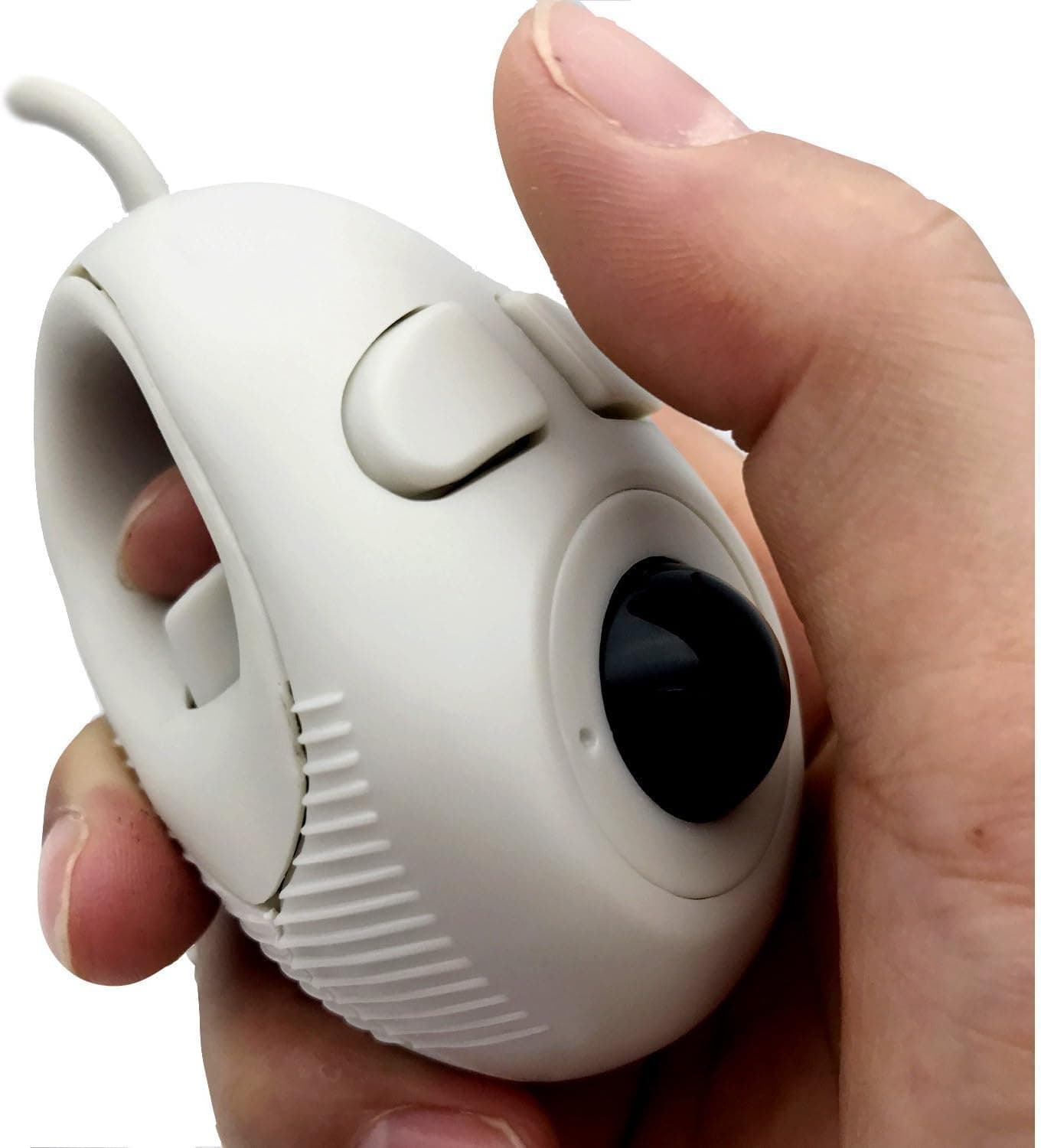 YUMQUA Trackball Mouse, Mini Handheld USB Wired Finger Mice Fits Left and Right Handed Carpal Tunnel Users for PS/Windows/XP/NT/ME