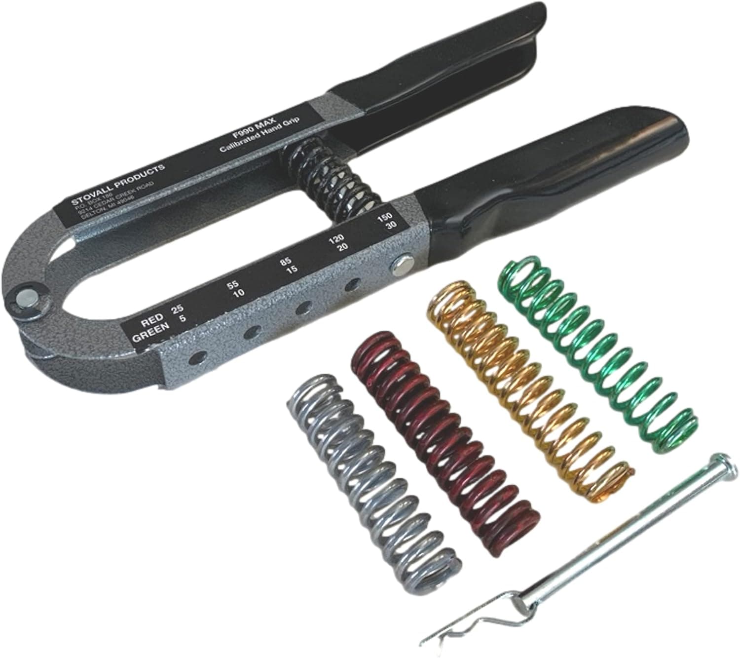 Stovall Hand Grip Strengthener MAX PRO 990 | Adjustable Hand Exerciser from 5 to 220 lbs | Professional Rehab Hand Therapy Grip Exerciser That is Made In The USA