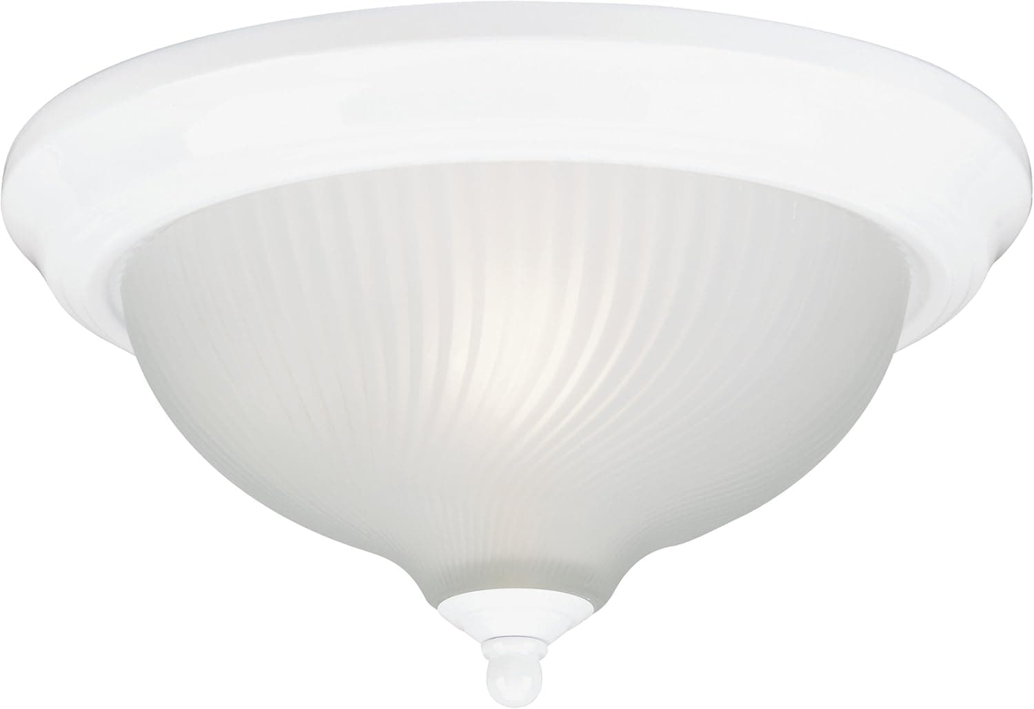 Westinghouse Lighting 6430100 Three-Light Flush-Mount Interior Ceiling Fixture, White Finish with Frosted Swirl Glass