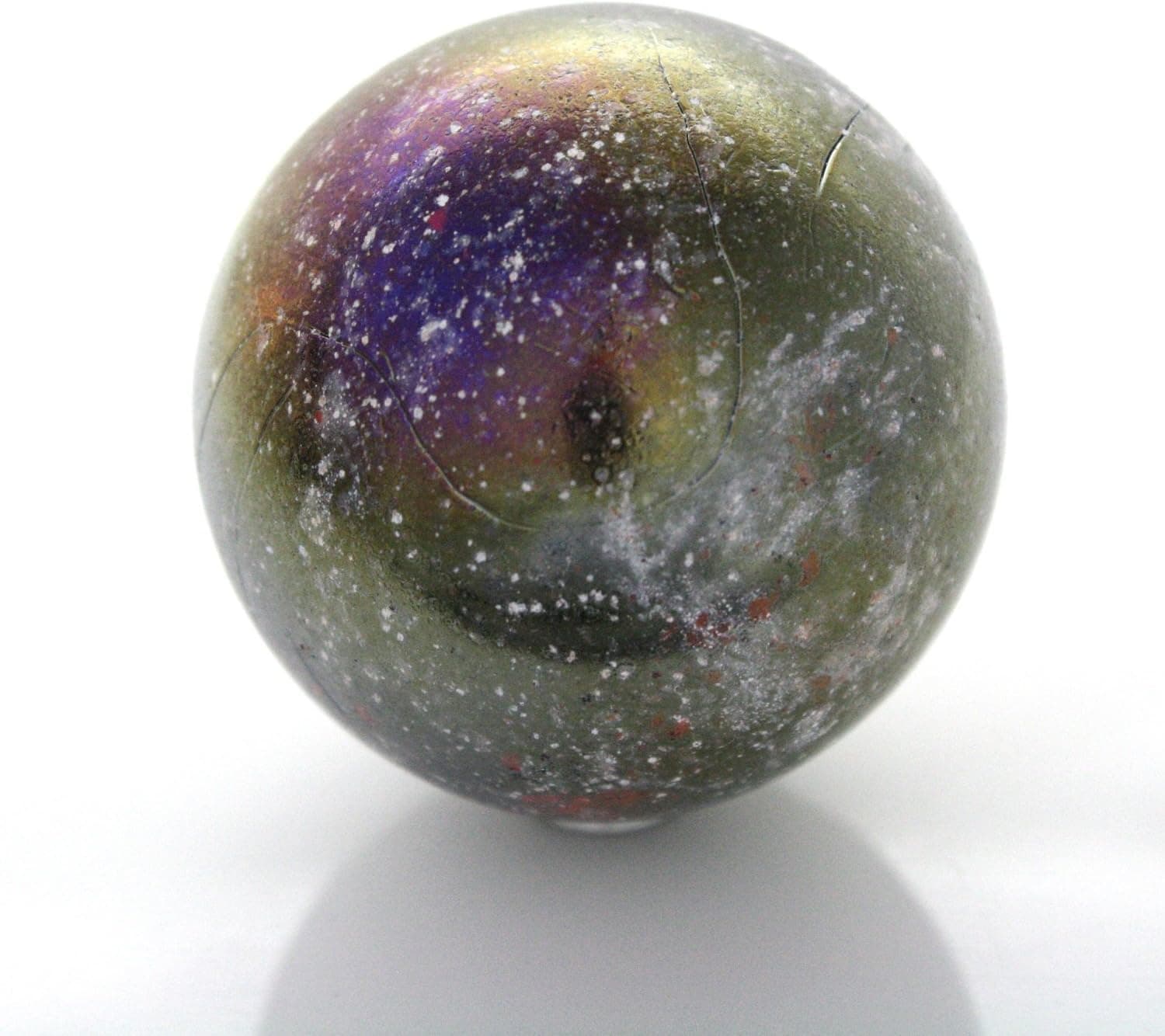 Mega Marble - Jupiter ToeBreaker - Jumbo 2 Inch Glass Marble with Stand Colors Vary