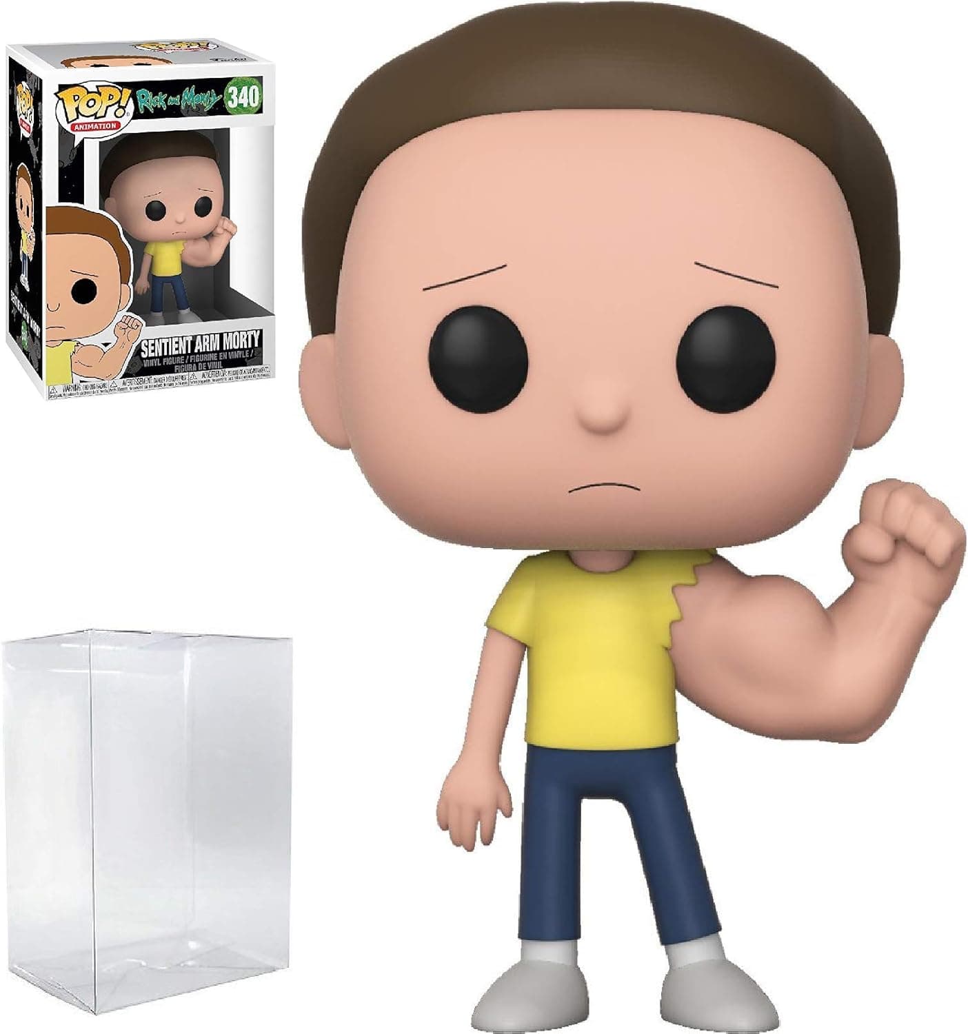 RICK AND MORTY Funko Pop! Animation Sentient Arm Morty #340 Vinyl Figure (Bundled with Pop Box Protector Case)
