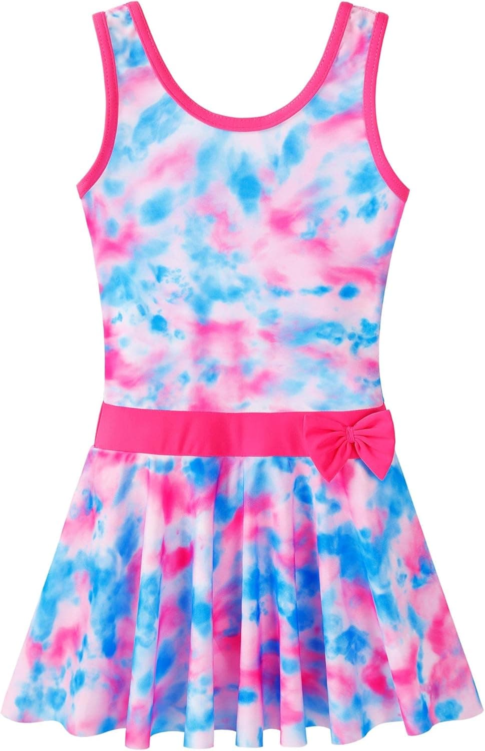 Girls Swimsuit One Piece UPF 50+ Floral Skirted Bathing Suit Modest Beach Swim Dress 3-11 Years