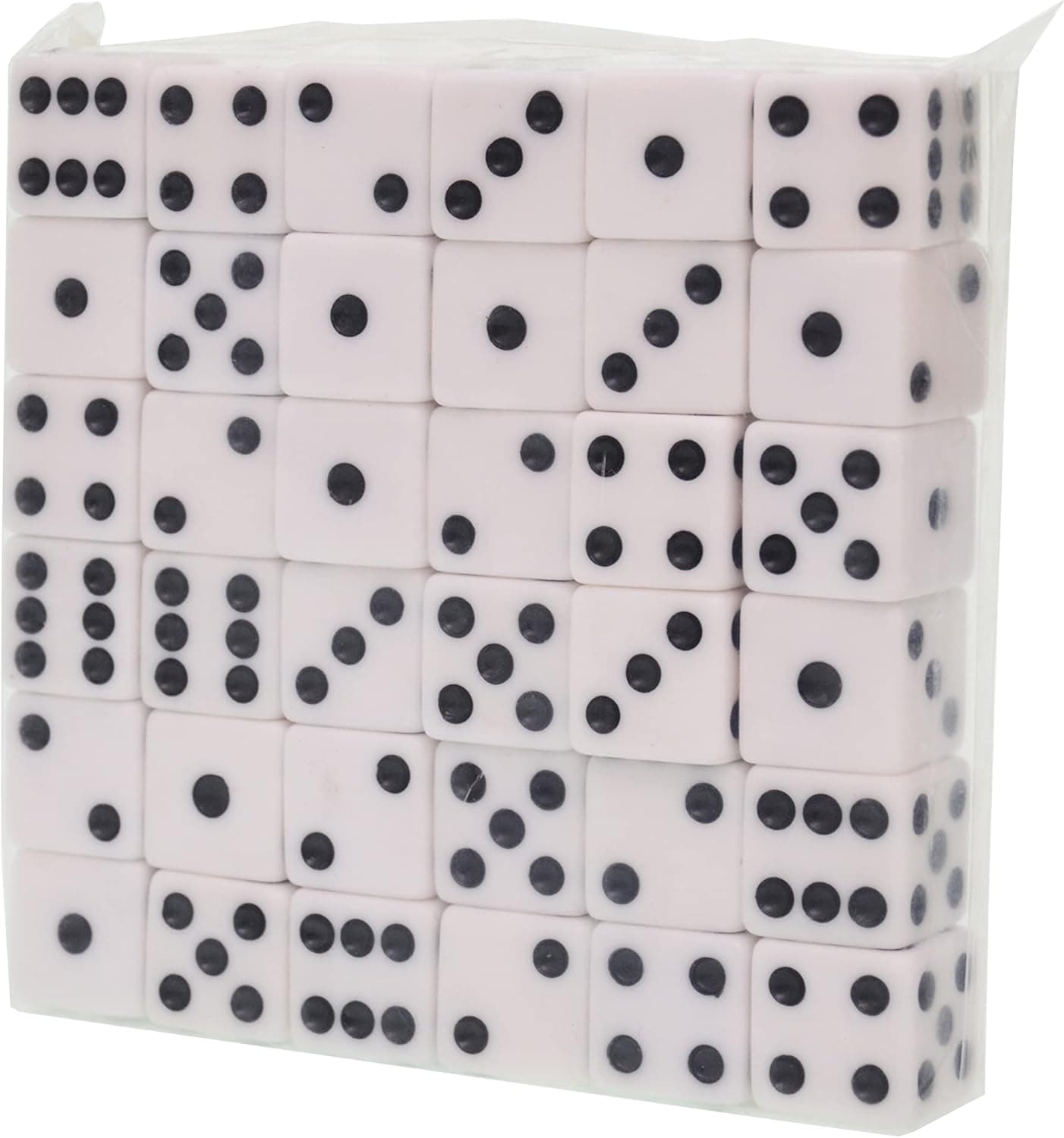 Set of 2 Large 1"x1" Square Opaque Jumbo Dice - White with Black Pips 2 Sets of 2 Totaling 4 Dice