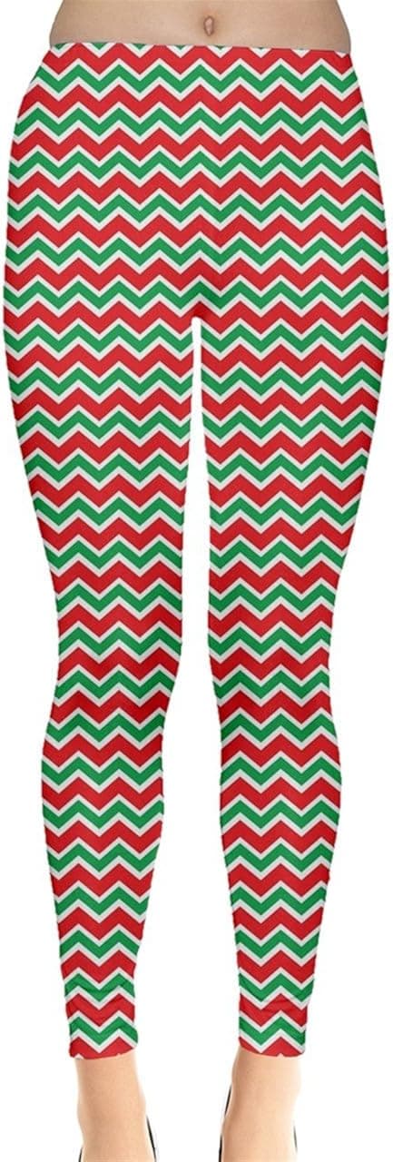CowCow Womens Stretchy Pants Christmas Ornaments Tree Snow Xmas Lights Santa Deer Leggings, XS-5XL
