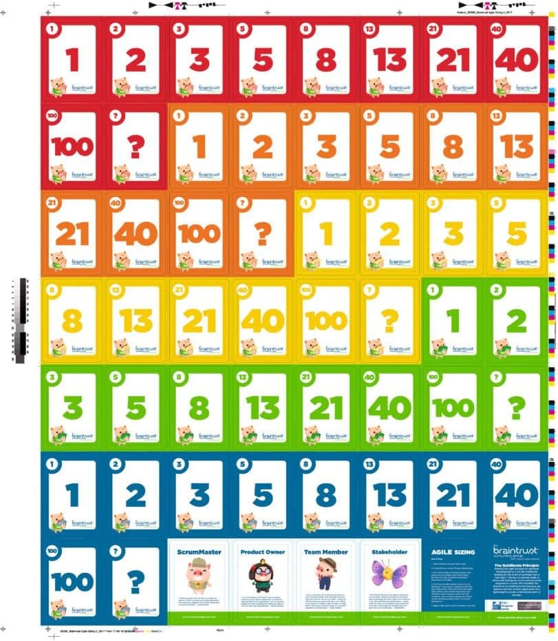 Agile Sizing Cards - Perfect for Estimating/Sizing! - Made in The USA!