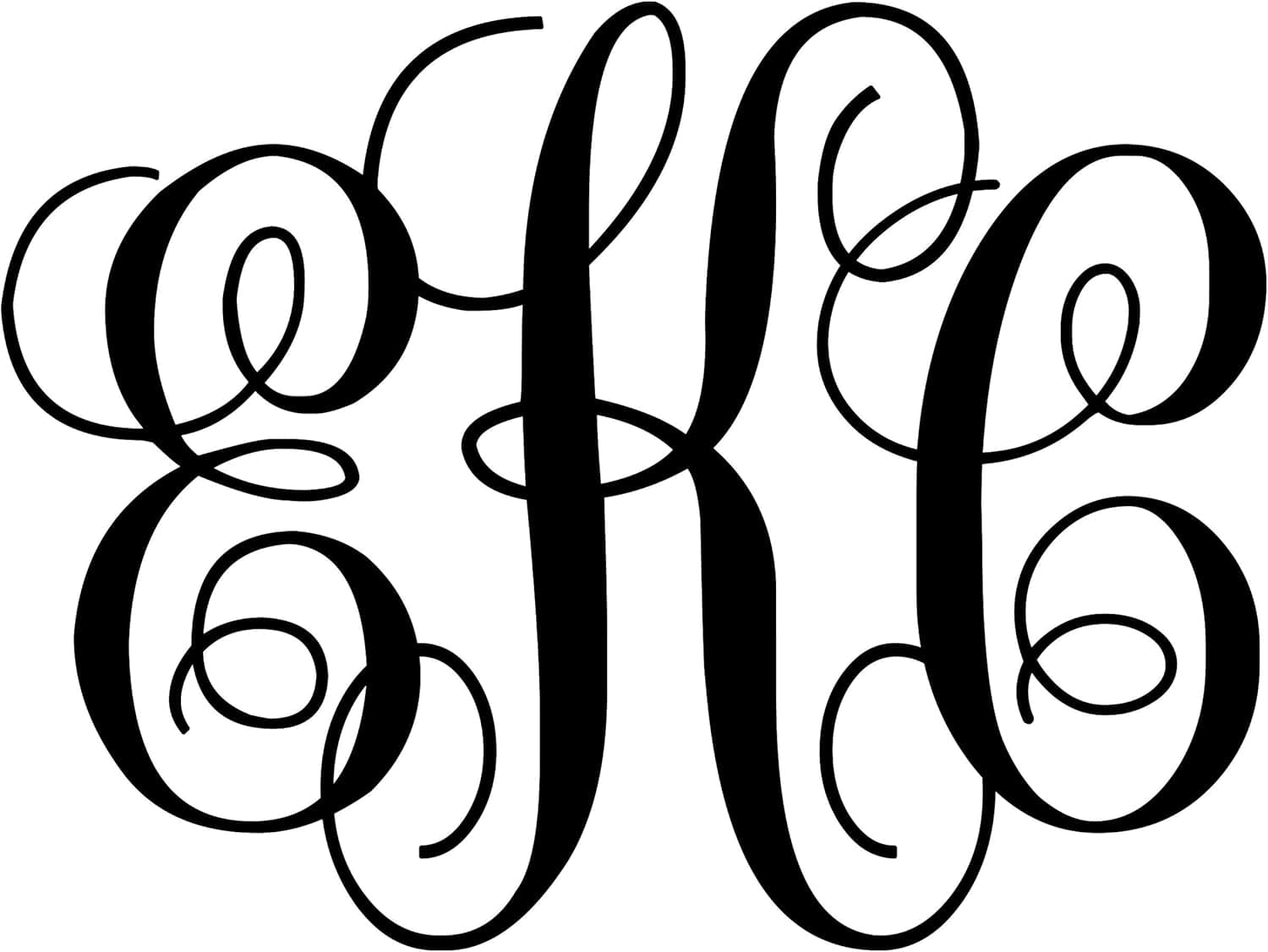 Minglewood Trading Monogram Vinyl Decal Sticker - Three Initials - Car Truck Laptop Wall - 8" x 6" Turquoise