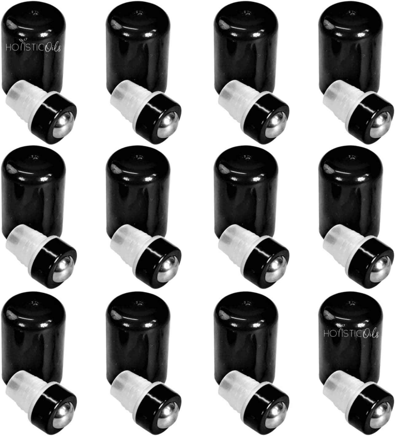 Roller Top Inserts for 5/15ml Essential Oil Bottles - Essential Oil Bottle Insert to Turn Bottles Into Instant Rollers, Reusable, Fits doTERRA, Young Living - Leakproof, 12 Pack, Metal