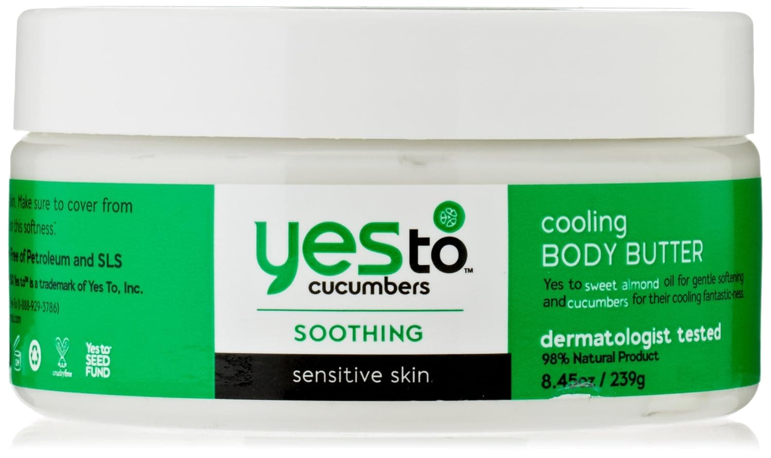 Yes To Body Butter, Cucumber, 8.45 Fluid Ounce