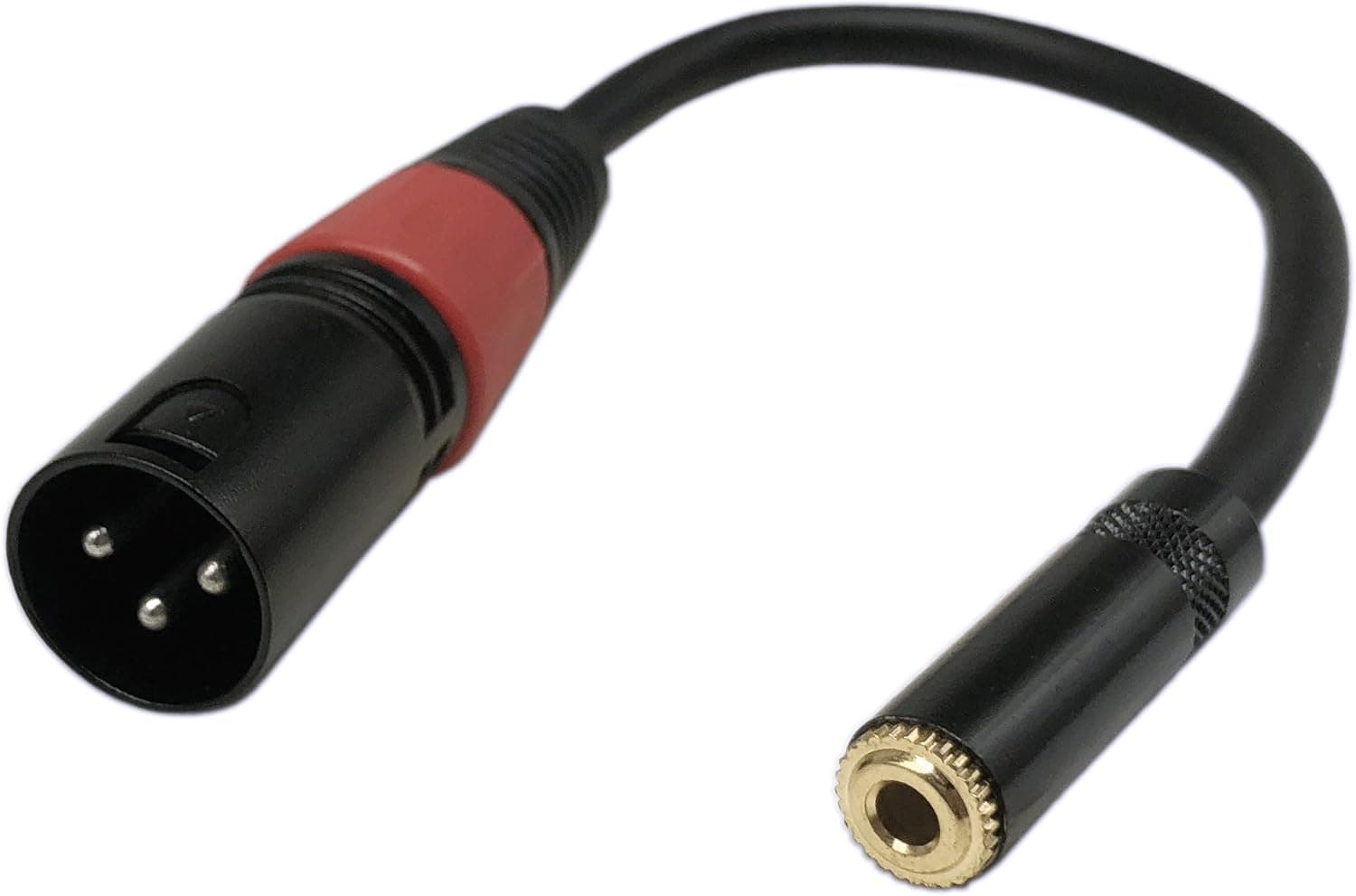CERRXIAN 0.2m 1/8 Inch 3.5mm 3 Pole Female to XLR 3 Pin Male Stereo Cable for MP3, Smartphone, Amp, Computer, Speakers(Black) (3.5f-Xm)