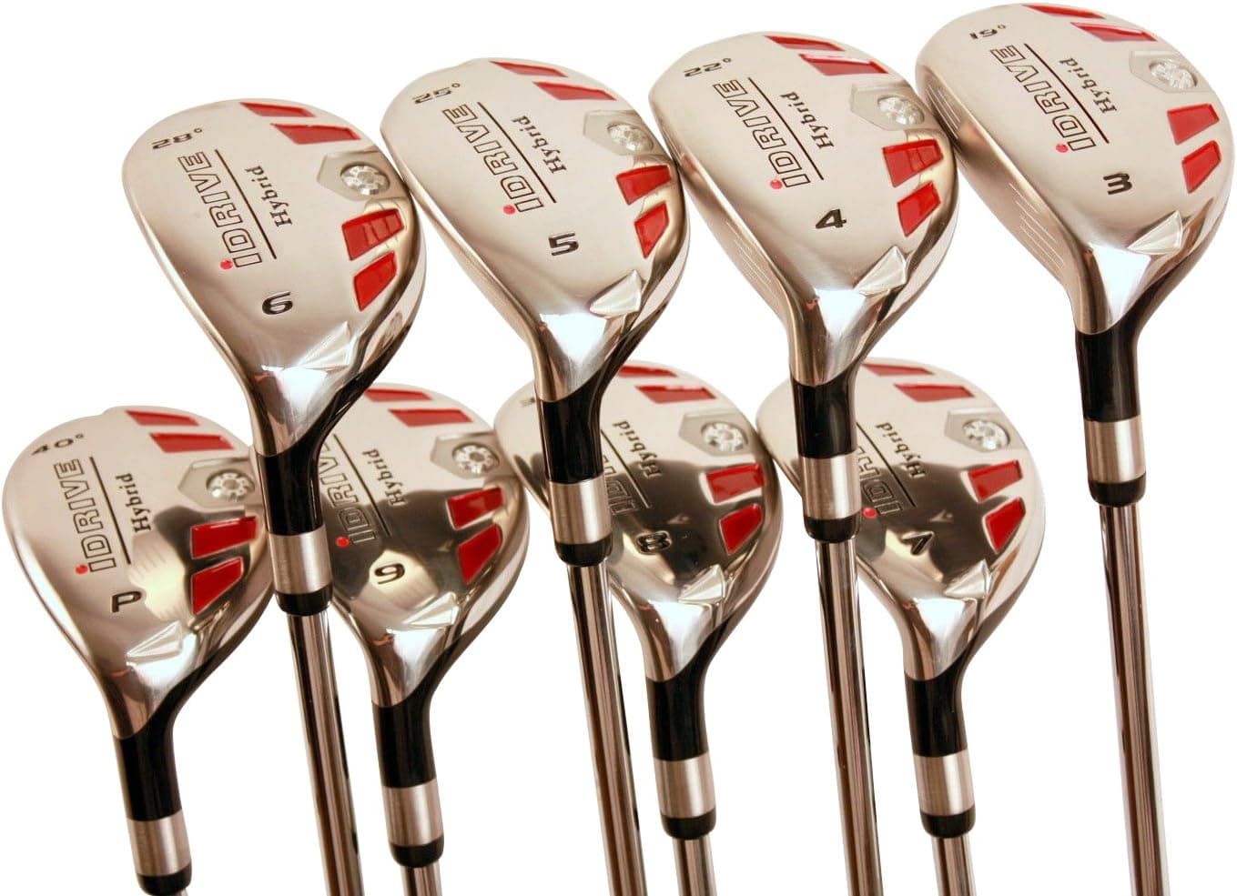 Left Handed Senior Women's Golf Clubs All Ladies iDrive Hybrids Complete Set Includes: #3, 4, 5, 6, 7, 8, 9, PW. Lady L Flex New Utility Easy Oversized Clubs. Perfect for 55+ Years Old