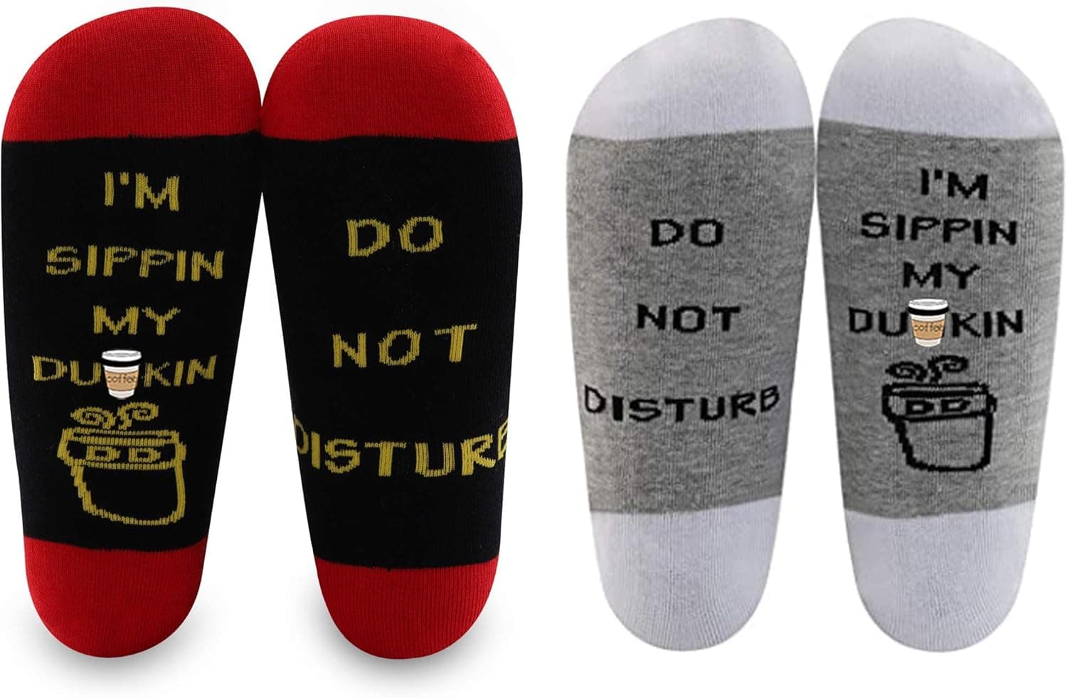 LEVLO Donuts Lover Gift Coffee Lover Socks Do Not Disturb Socks for Women