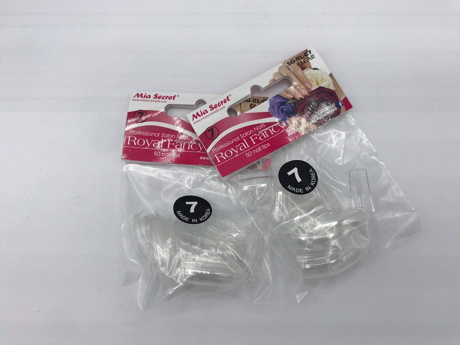 Mia Secret - Nail Tip Royal Fancy 500pcs (2 PACK 100 PCS CLEAR #7)