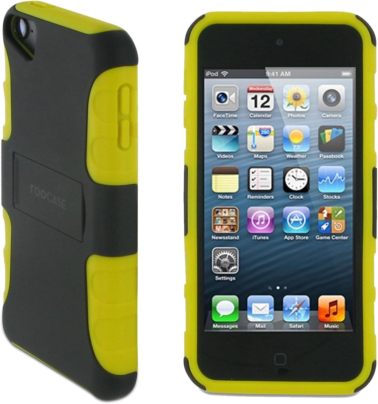 rooCASE Extreme Hybrid (Black/Yellow) TPU Shell Case for Apple iPod Touch 5 (5th Generation Sept 2012)