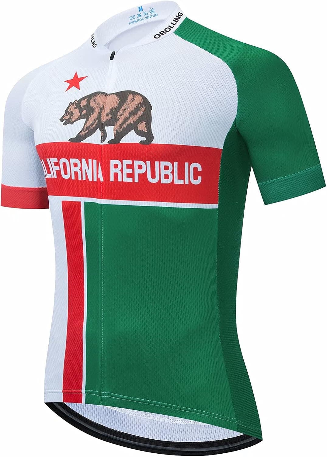 OROLLING Summer USA California Cycling Jersey Man Mountain Bike Clothing Quick-Dry Racing