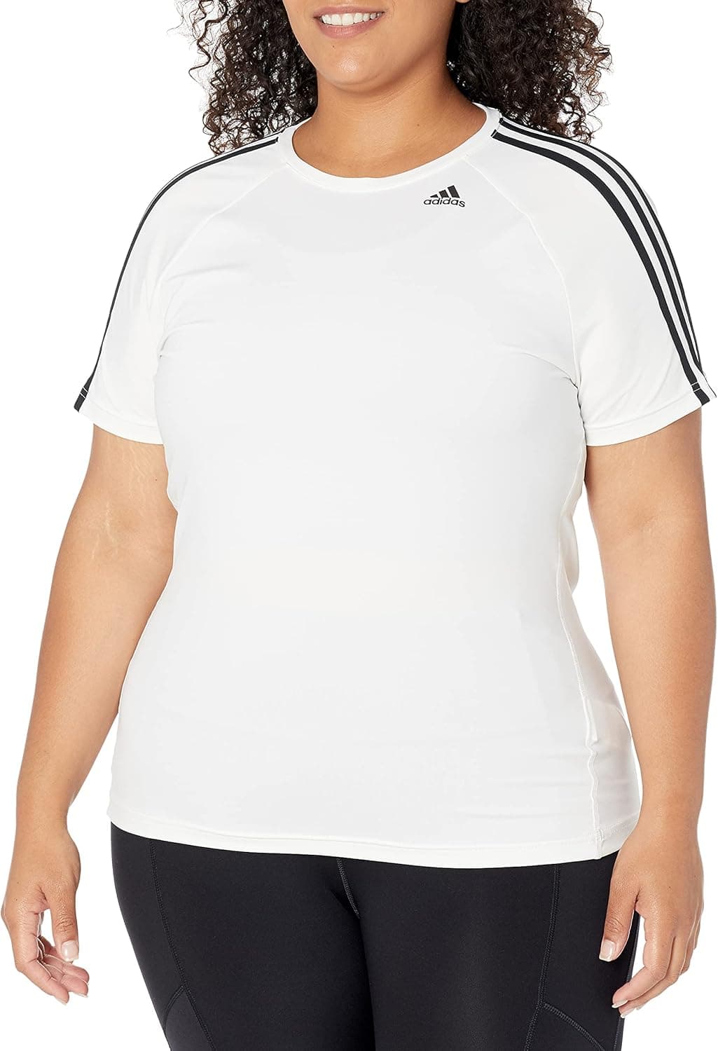 adidas Women's Designed 2 Move 3-Stripes Tee