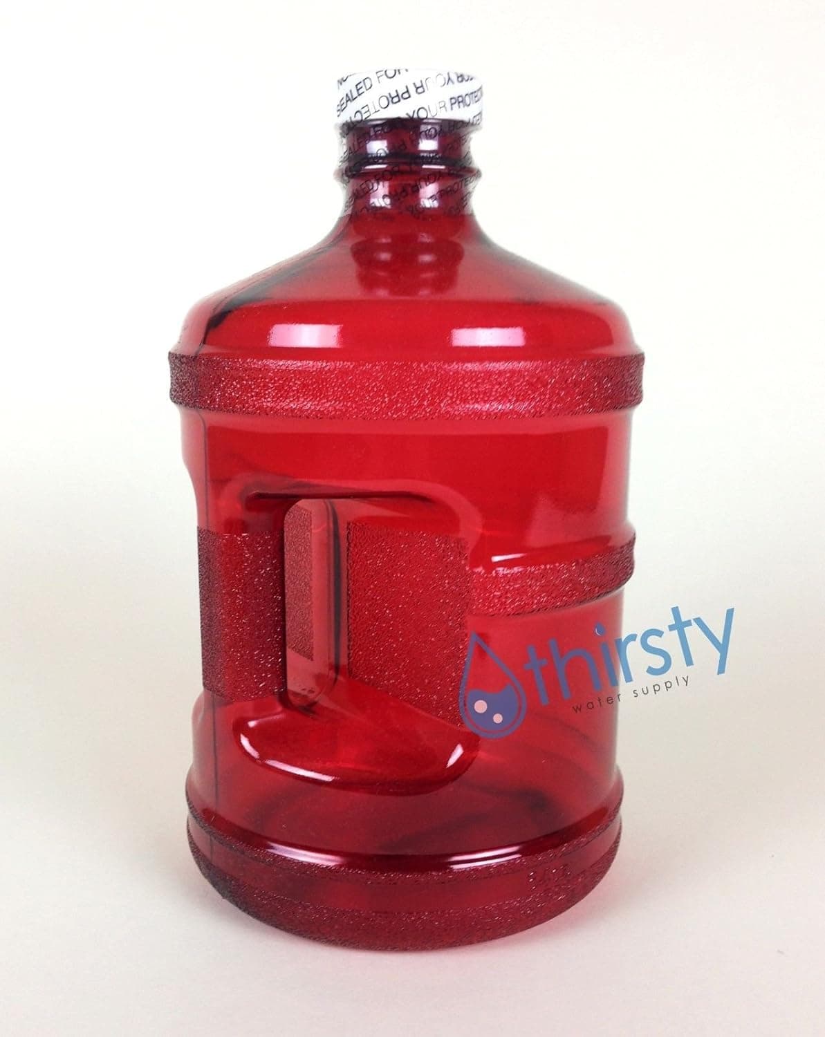 Half Gallon RED Plastic Polycarbonate Water Bottle Sports Canteen Jug Aqua USA