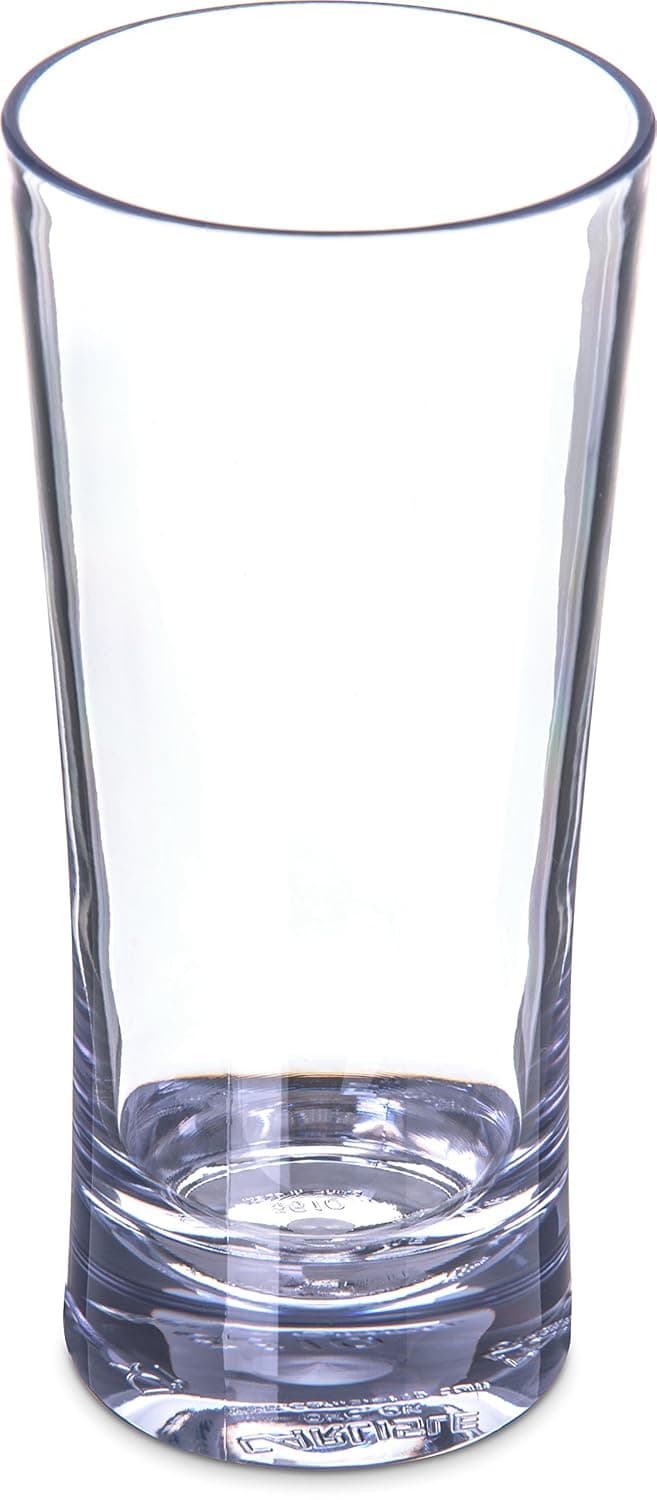 Carlisle FoodService Products 561007 Alibi Highball Glass, 10 oz., 5.688" Height, 2.06" width, 2.06" Length, San, Clear