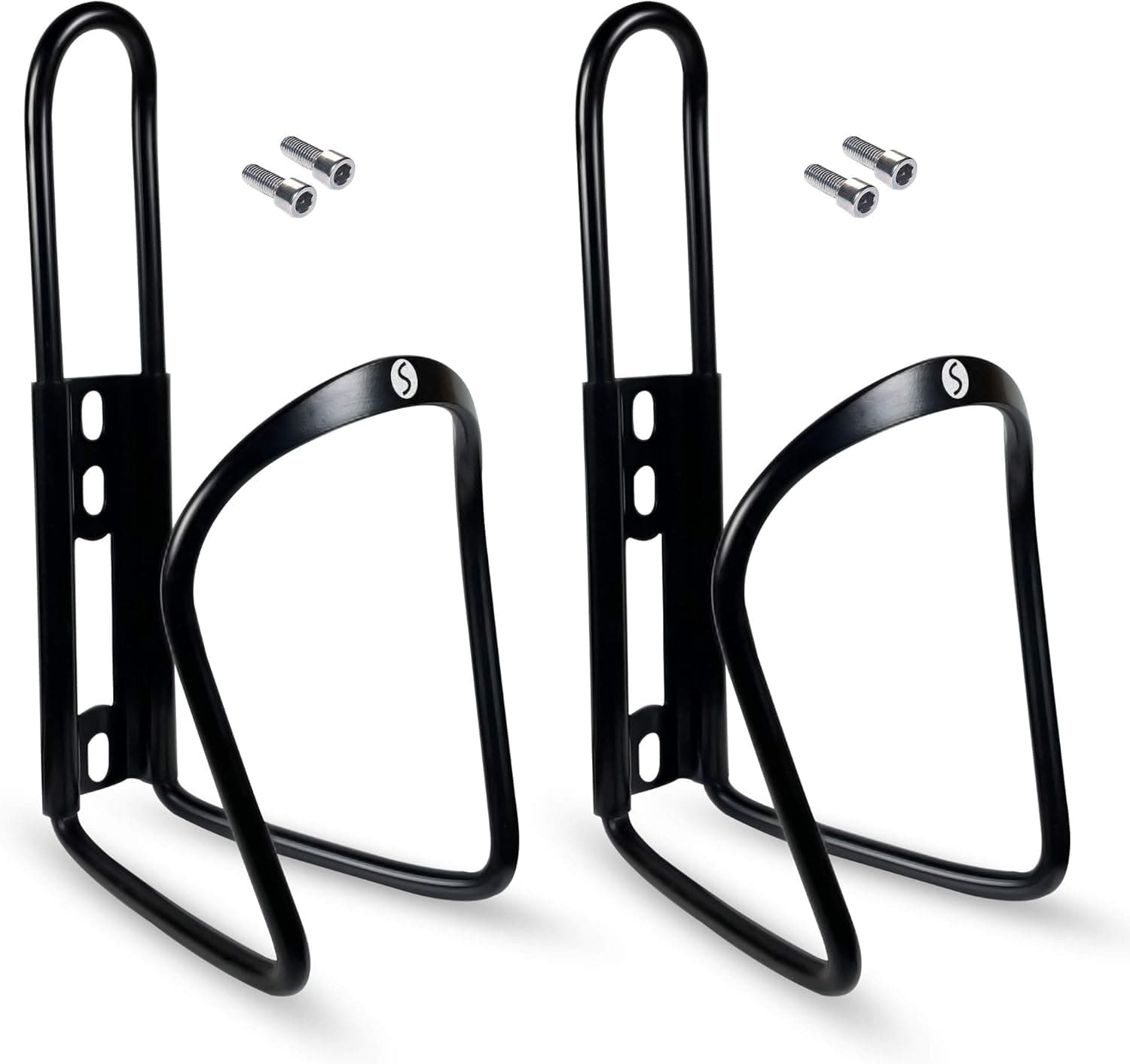 SRAMI Bike Water Bottle Holder, Aluminum Alloy Lightweight Mountain Bicycle Bottle Cage Drink Holder for MTB Road Bike 2 Pack