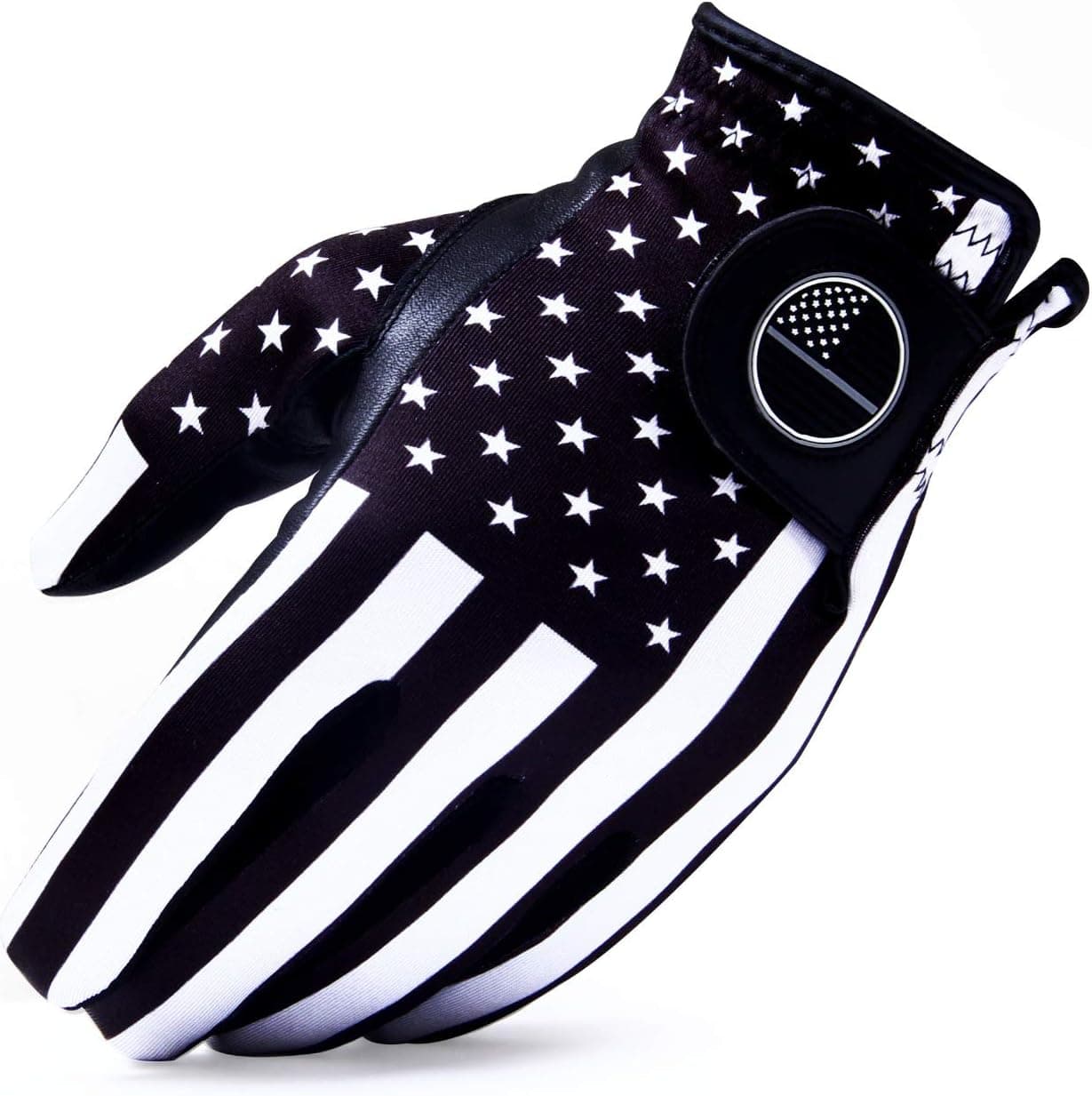 RAULAM INTERNATIONAL USA Flag Golf Gloves with Perfect Grip for Men and Women,Golf Glove American Flag Left Hand-Golf Glove Men Left Hand/Right Hand,Golf Glove Women Left/Right