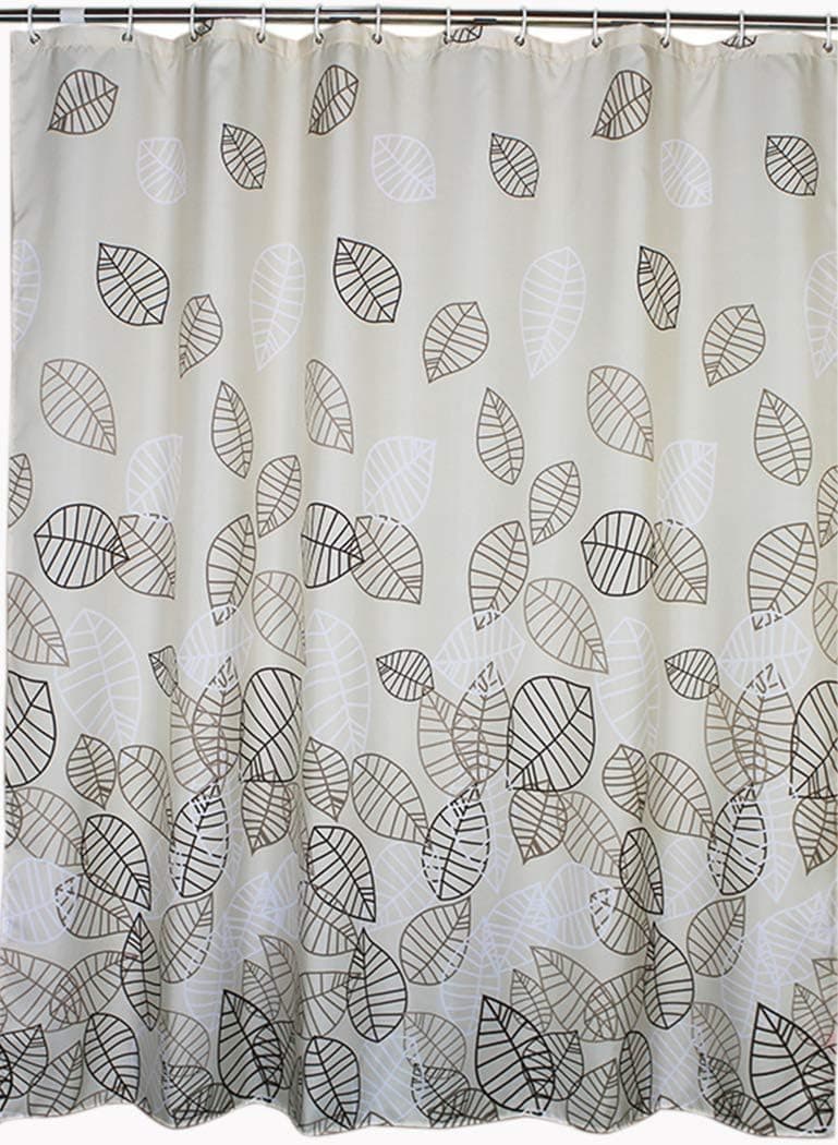 Welwo Polyester Cloth Bathroom Small Shower Stall Curtain Liner, 54" W x 78" H Narrow Size, Light Brown, Cloth Fabric Heavy Duty Waterproof Shower Stall Curtain Liner Weighted New