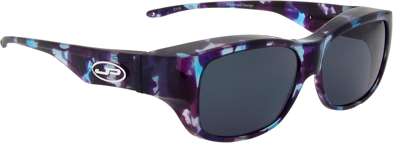 Jonathan Paul Fitovers JP Sunglasses l Polarvue Lens and Anti-Reflective Lens Coating l Polarized l UV Protection Coating l 100% UVA and UVB Protection l Lightweight and Durable l Vintage Purple
