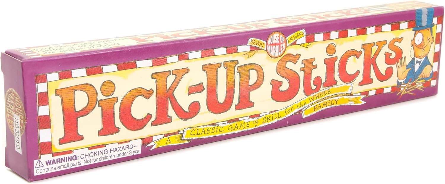 House of Marbles Pick Up Sticks, a Traditional Family Game with 31 Natural Wooden Pieces, a Classic Travel Nostalgic Game, Also Known as Spillikins, Jerk Straw or Mikado, for Adults and Kids