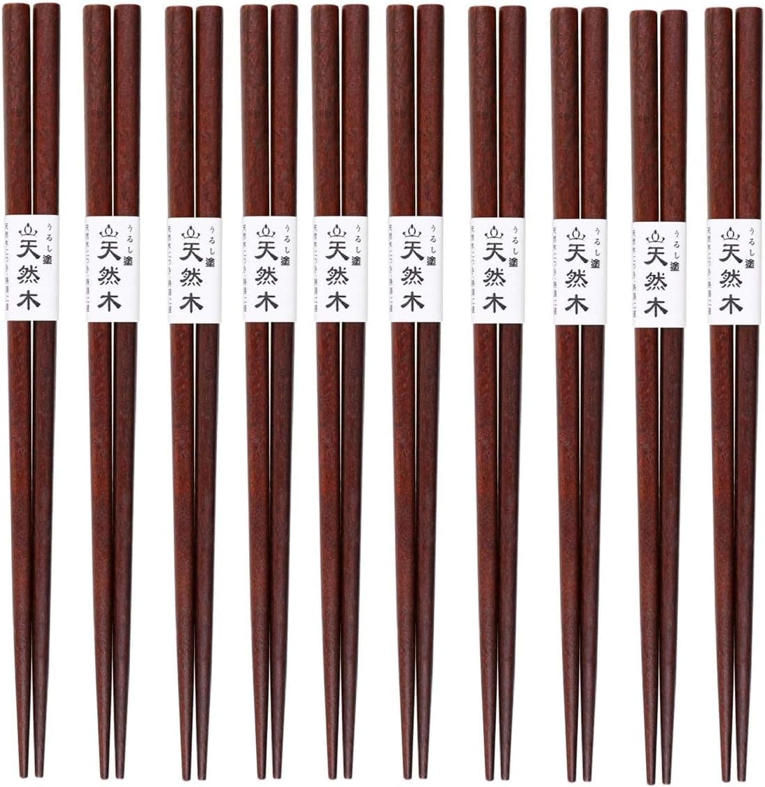 8.8 Inches 10 Pairs Reusable Chopsticks Cute Wooden Chop Sticks Lightweight for Kitchen, Dining Room, Gourmet, Noodles