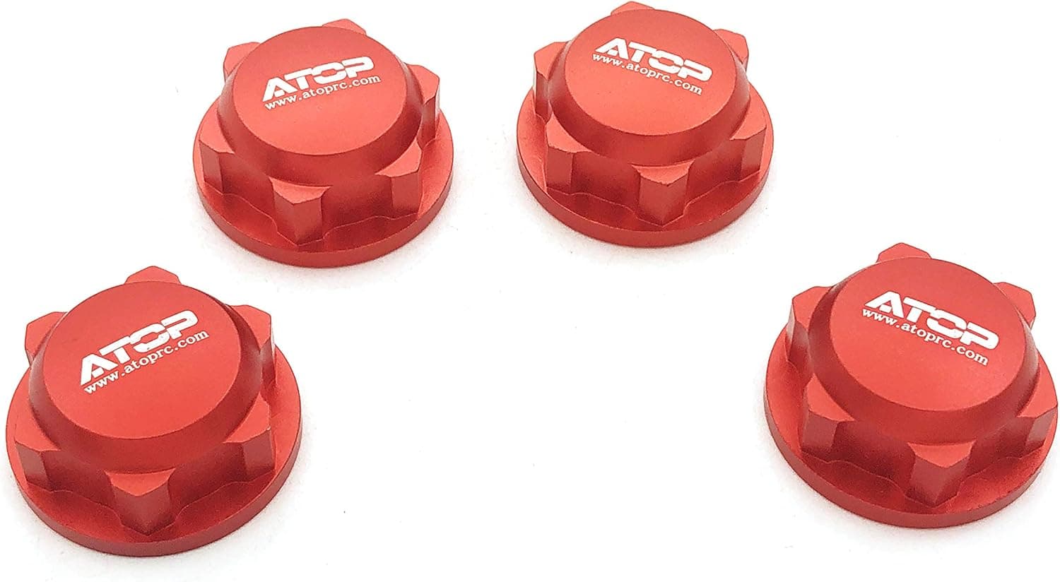 ATOP RC Wheel Nuts for Losi 5ive-T/ 2.0/ B, DBXL, Mini and MTXL (Red)