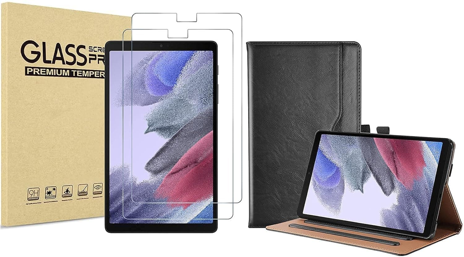 ProCase [2 Pack] Galaxy Tab A7 Lite 8.7 Inch 2021 Screen Protectors T220 T225 Bundle Galaxy Tab A7 Lite 8.7 Inch 2021 Case SM-T220 SM-T225