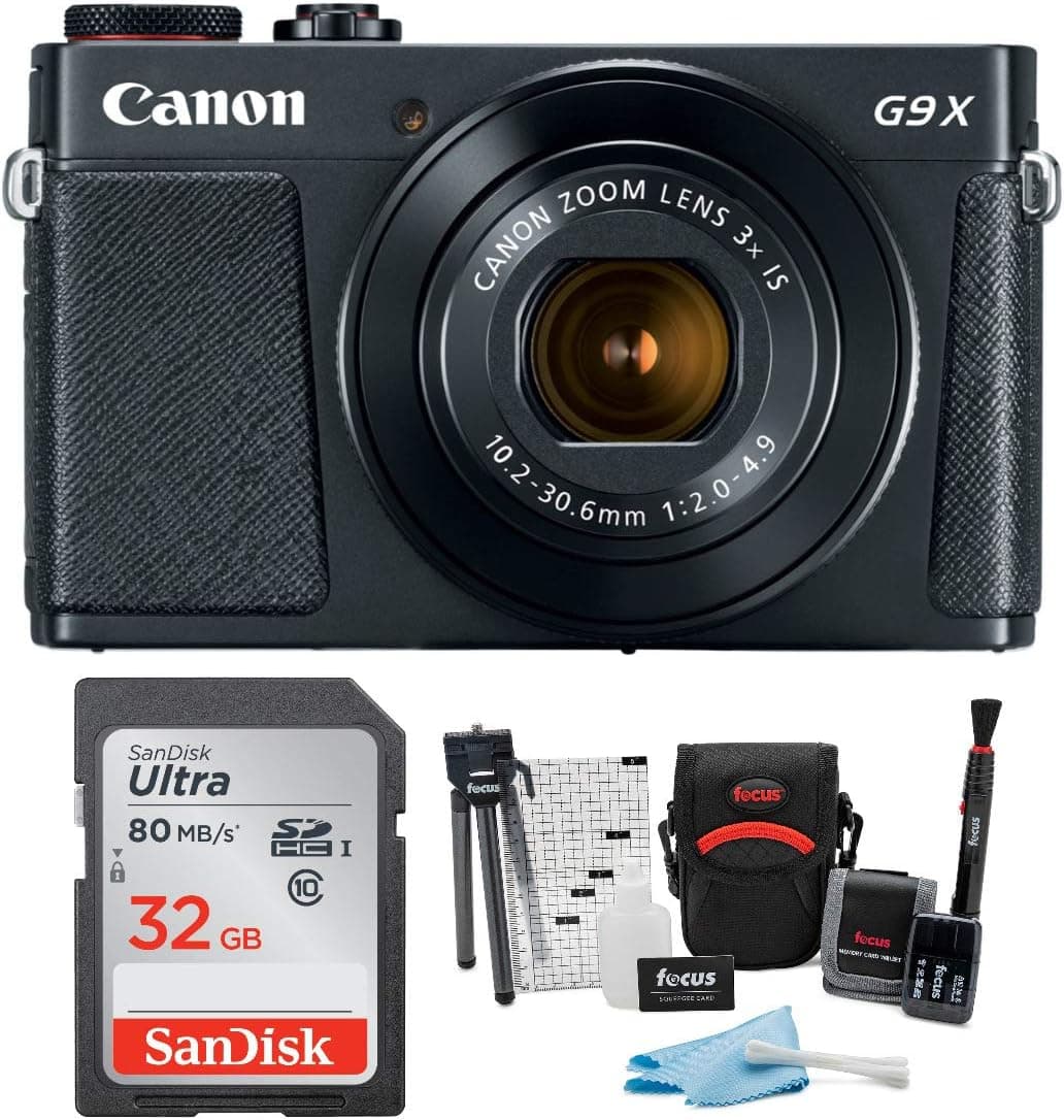 Canon Powershot G9 X Mark II Digital Camera with 32GB Card and Accessory Bundle