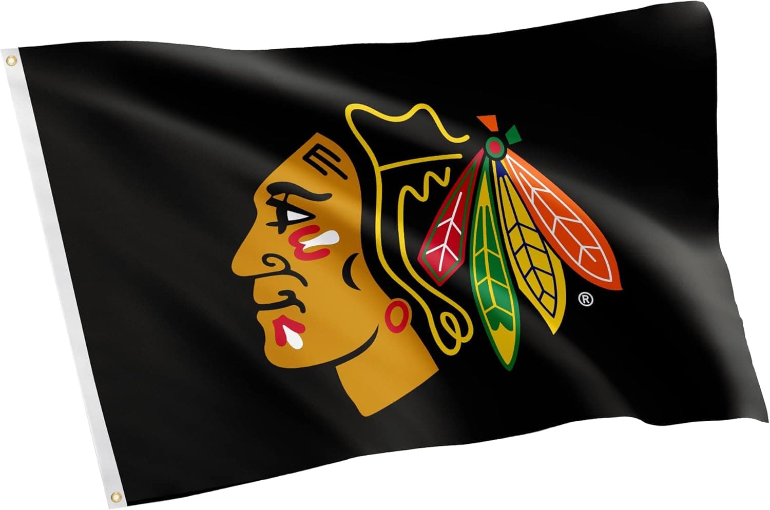 Desert Cactus Chicago Blackhawks Flags Team NHL National Hockey League 100% Polyester Indoor Outdoor 3x5 feet Flags (Design #2)