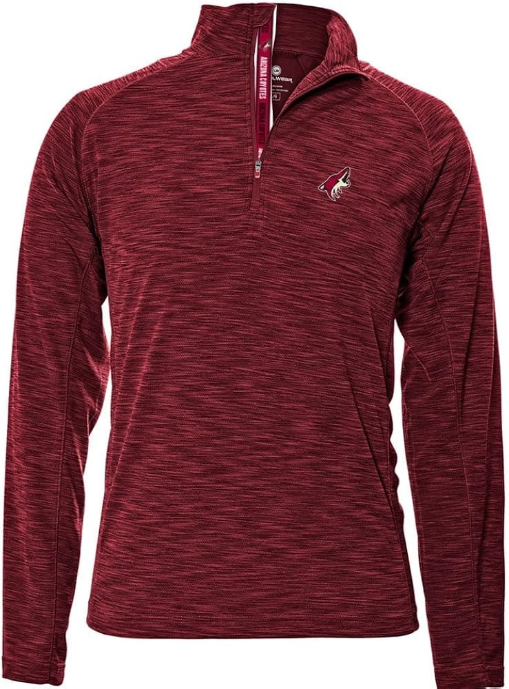 NHL Men's Mobility Team Text Quarter Zip Pullover