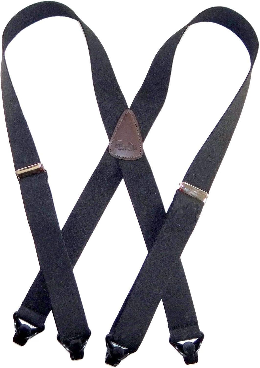 Holdup Ski-Ups Suspenders with USA Patented Black Composite Plastic Gripper Clasps