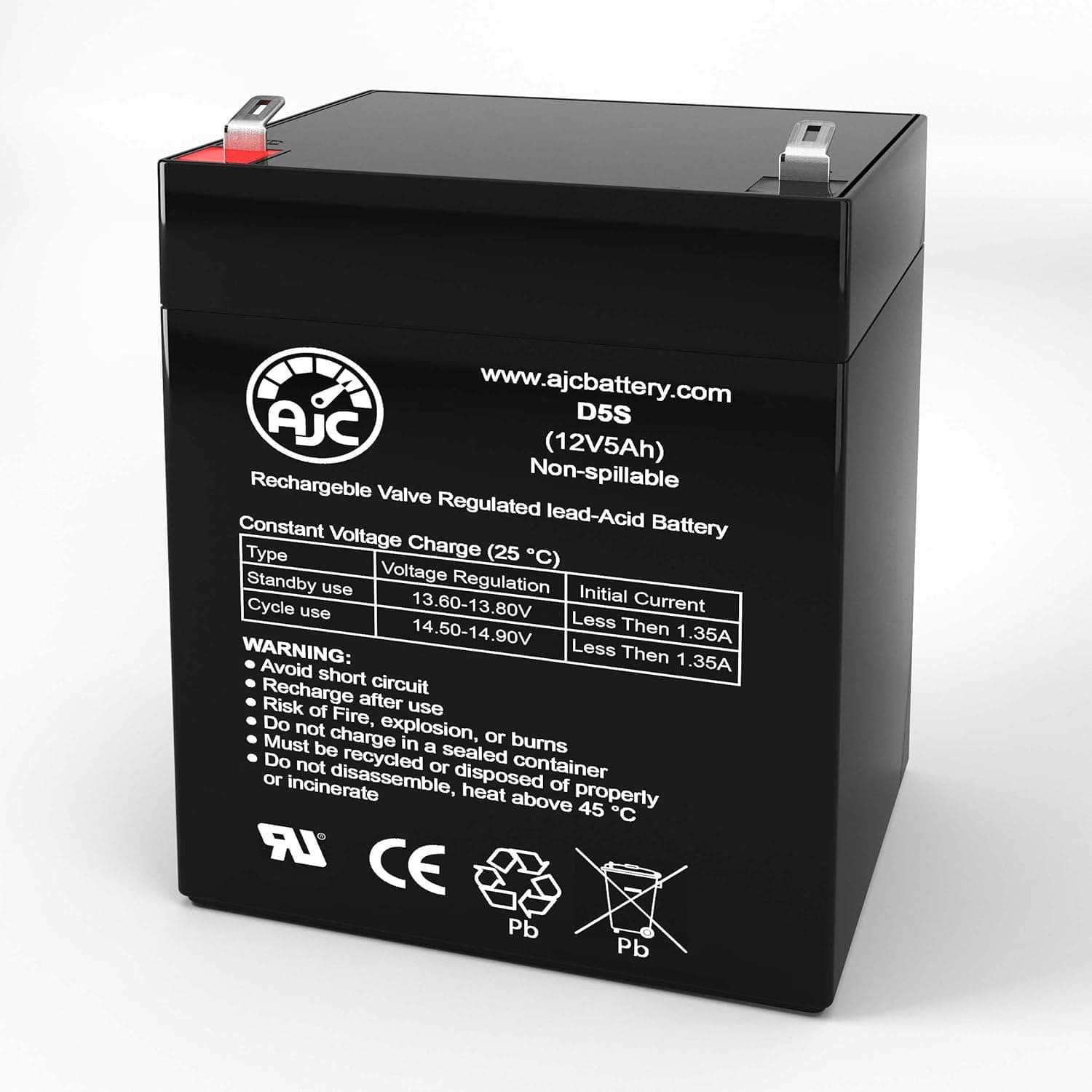 National Power NB12-5 12V 5Ah Sealed Lead Acid Battery - This is an AJC Brand Replacement