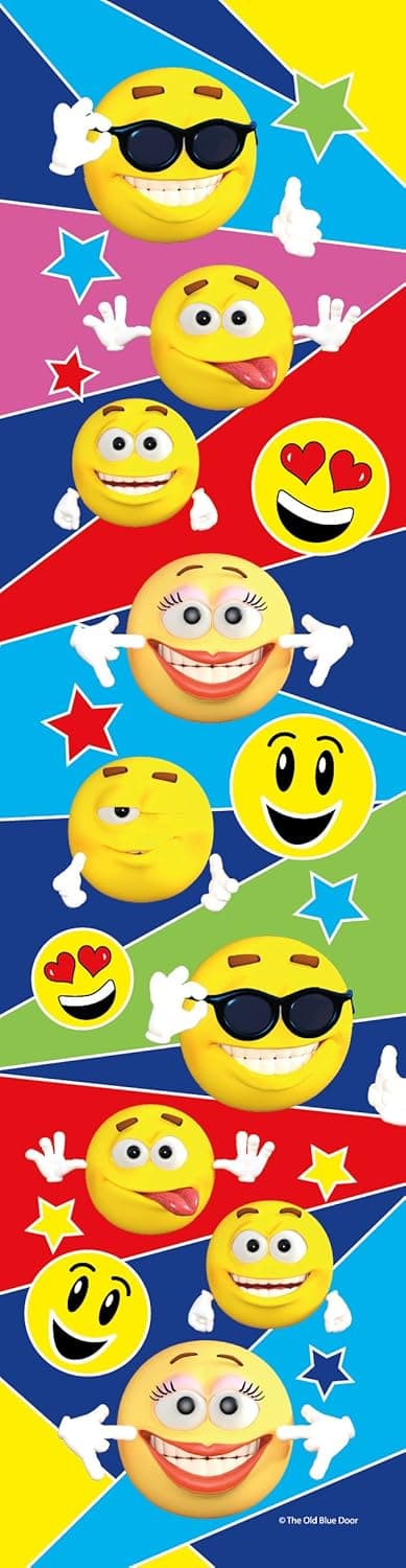 24 Emoji Bookmarks for Kids - Colorful Glossy Two Sided Emoticon - Birthday Party Supplies - Reading Incentives - School Student Prizes (Multi Colored Emoji)