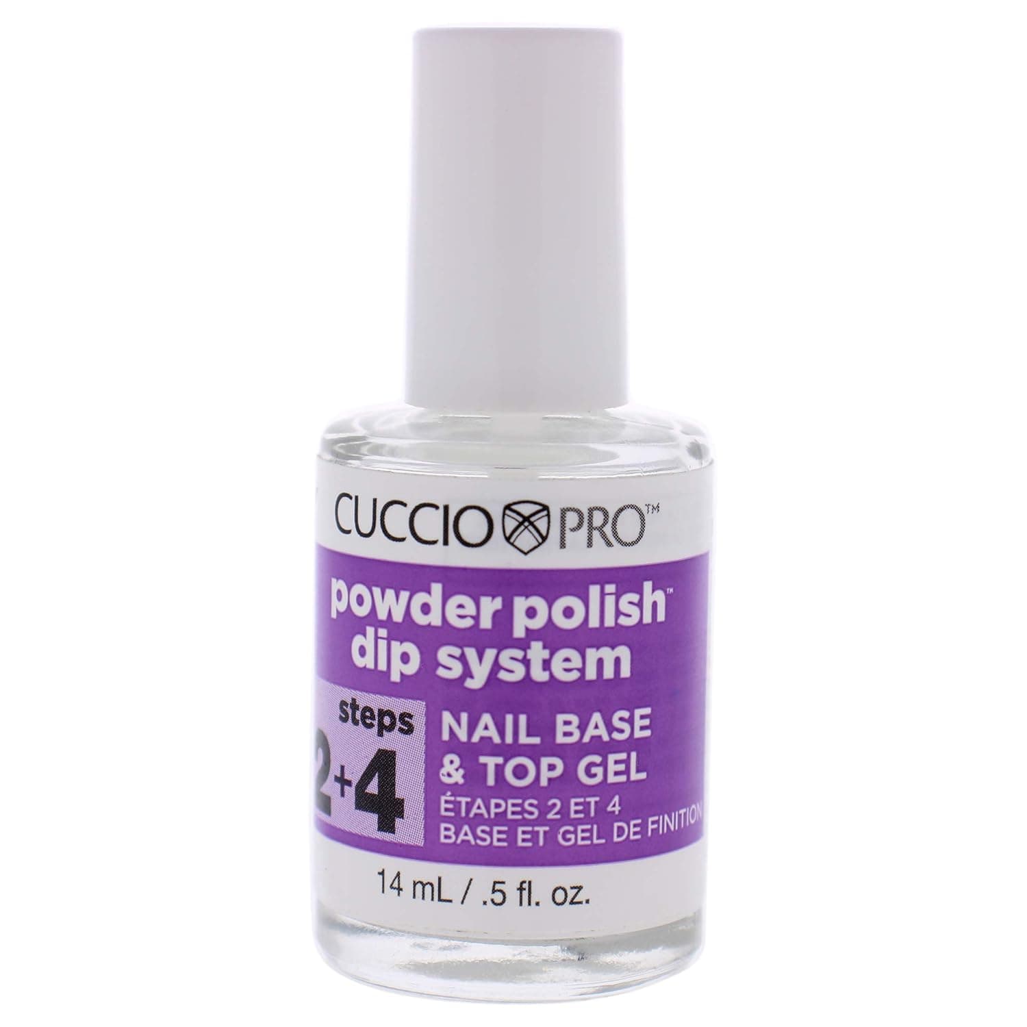 Cuccio Colour Powder Polish Dip System Step 2 And 4 - Specially Formulated Resins - Vibrant Finish With Flawless, Rich Color And Durability - Nail Polish Base And Top Gel - 0.5 Oz
