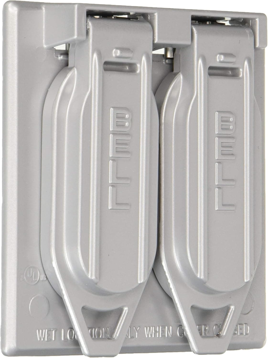 BELL 5148-5 Weatherproof Device Cover, 2 Gang, L X 4-17/32 in W, Gray