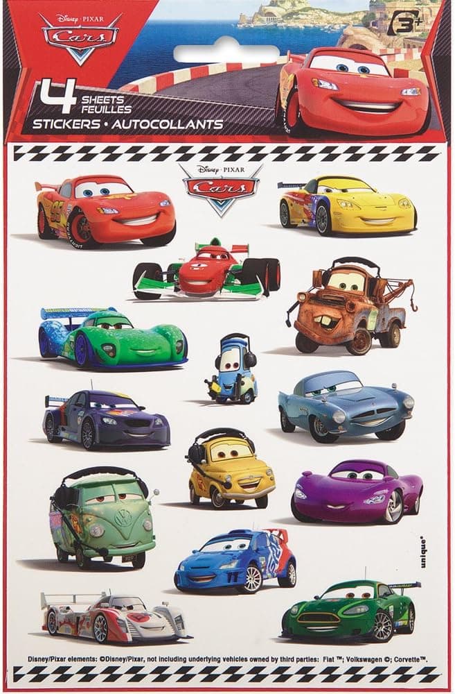 Disney Cars Sticker Sheets, 4ct