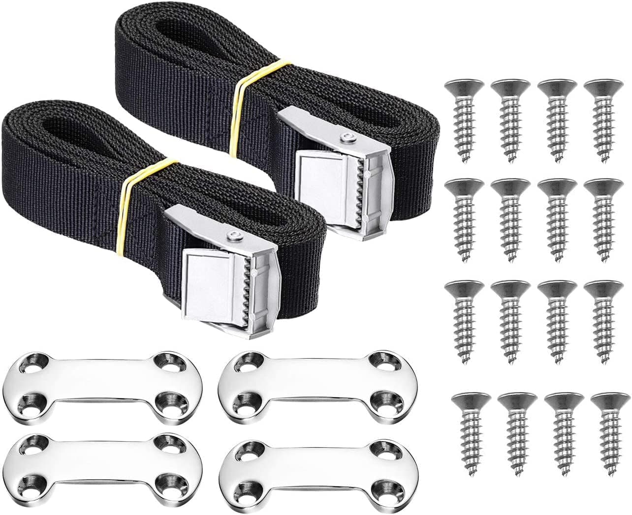 Cooler Tie-Down Strap Kit Buckle Lashing Straps 22 Pieces for Compatible with YETI RTIC Coolers Keep Coolers and Prevent Skids in Ship Deck Truck Chassis Trailers