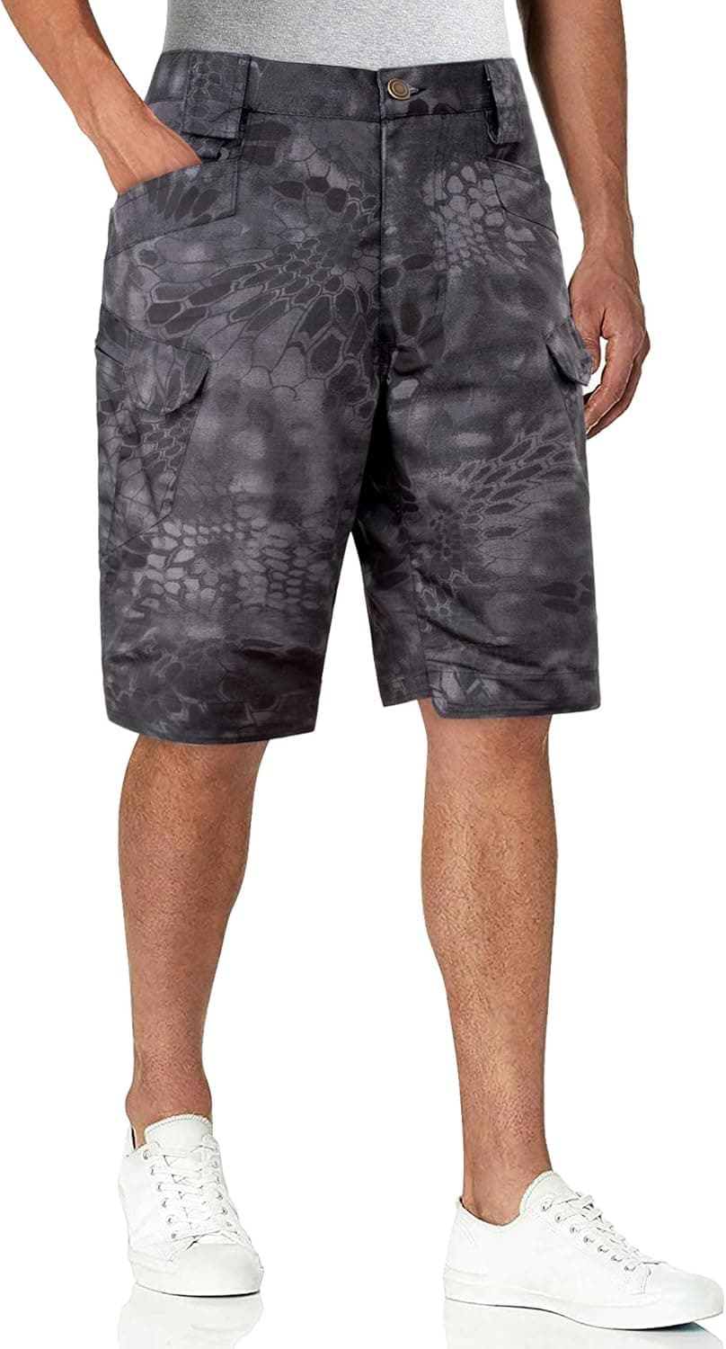 Alimens & Gentle Mens Camo Cargo Shorts Outdoor Quick Dry Lightweight Army Tactical Shorts