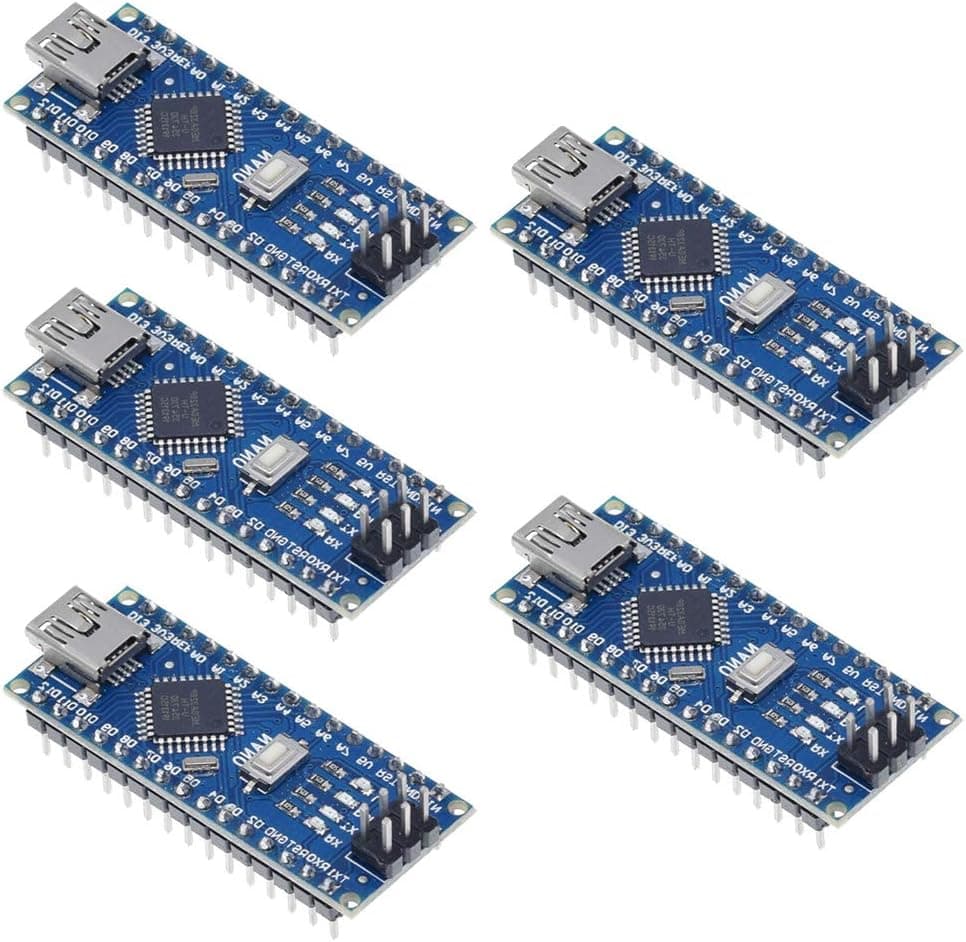 DAOKI 5 PCS MINI USB Nano V3.0 ATmega328P CH340G 5V 16M Micro-controller Board for Arduino